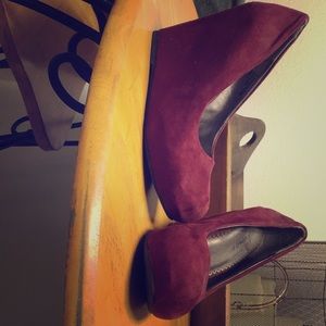Maroon wedges only worn once